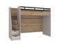 Hanah Home Litera con 2 Cajones en Crema y Roble